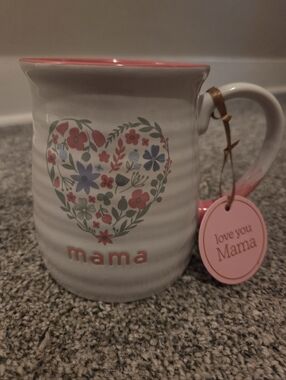 Mama Mug Mother's Day Floral Heart Ceramic Mug